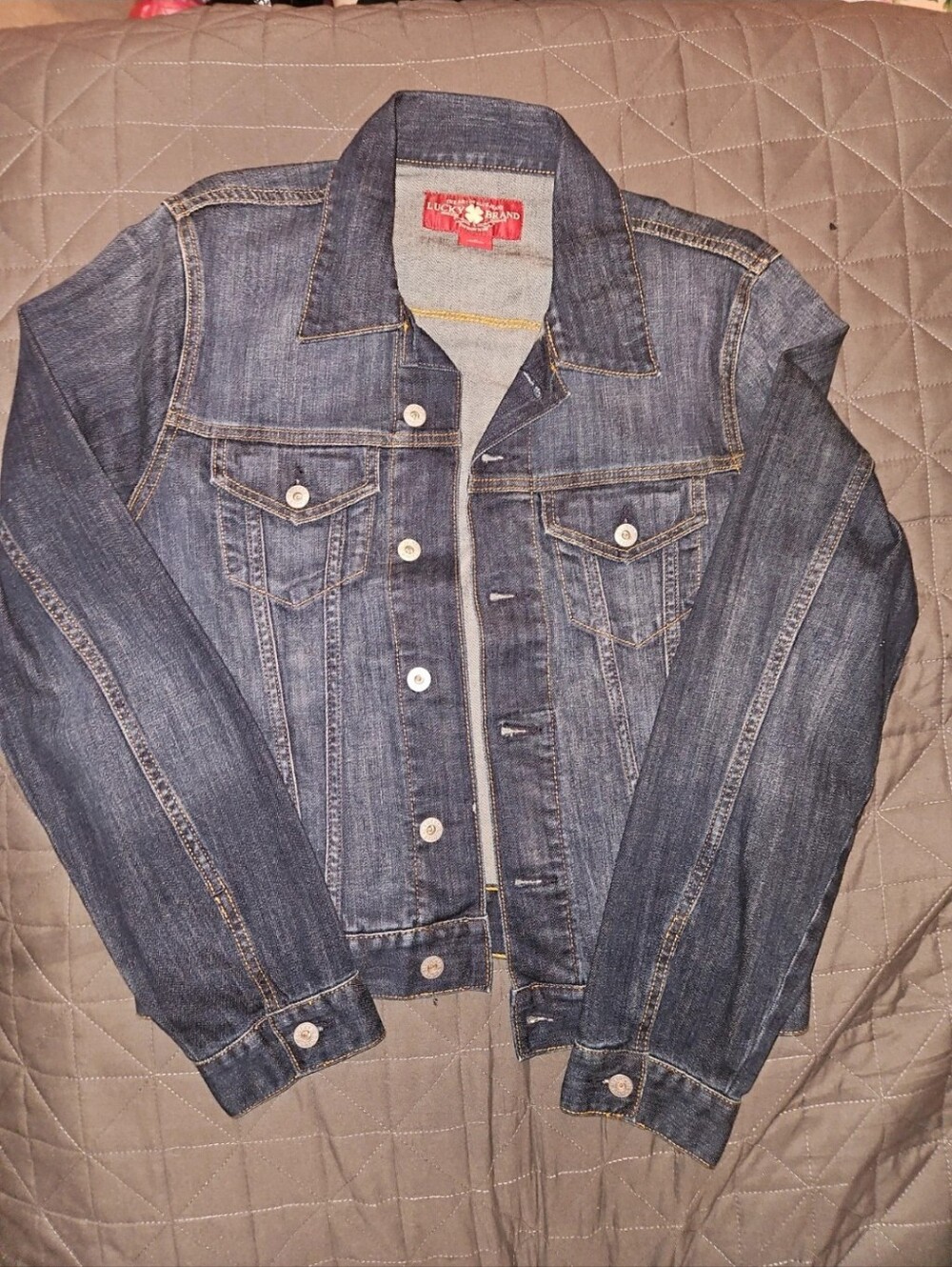 Lucky Brand Dark Blue Denim Truck Jacket